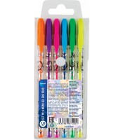Stylo bille gel 1.0 mm fluo boîte de 6 R.87400