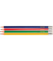 Crayon graphite HB bout gomme paquet de 4 en blister R.80689