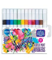 Marqueur acrylique pour toutes surfaces paquet de 12 couleurs R.89789