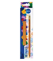 Crayon graphite HB bout gomme  jaune paquet de 12 en blister R.86155