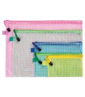 Pochette 245x240 mm zippée pvc coloris assortis R.80033