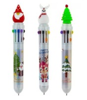 Stylo bille bleu fantaisie Noël 10 en 1 R.89975