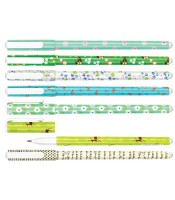 Stylo bille 0.7mm bleu motifs assortis verts R.80682