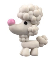 Gomme plastique blanche chien R.89550