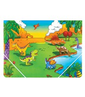 Pochette A4 plastique à élastiques dinosaure R.88822