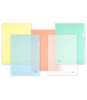 Pochette A4 plastique pastel assortis R.80015