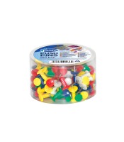 Punaises plastique coloris assorties boîte de 100 R.91362