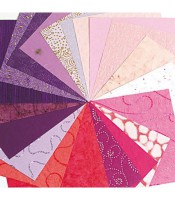Bloc papier encollé 30x30cm monde imprimé rose/violet P/16 R.95224CXX