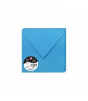 Enveloppe 165x165 faire-part turquoise gommée paquet 20 120g R.5553C