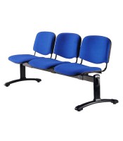 Siège poutre 3 places tissu bleu 