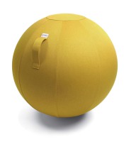 Siège ballon ergonomique Ø 65cm avec housse tissu jaune
