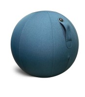 Siège ballon ergonomique Ø 65cm avec housse tissu bleu