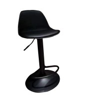 Tabouret haut plastique TBRT 01 noir assise simili pied métal XX