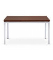 Table basse rectangle CONCERTO 130x75 pied chromé wengé  XXX