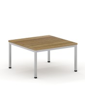 Table basse carrée 80x80 pied gris noyer 