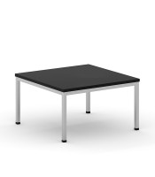 Table basse carrée 80x80 pied gris bois noir