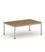 Table basse rectangle 120x60 pied gris noyer 