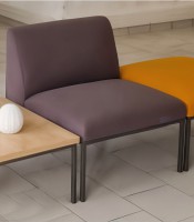 Canapé ASTRO module droit 1 place laine gris pieds gris ombre  