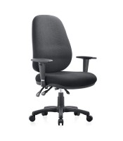 Fauteuil opérateur BALOON avec accoudoirs tissu noir 