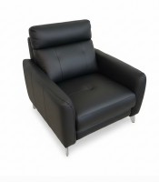 Canapé BALTIMORE 1 place cuir noir  R.S3500
