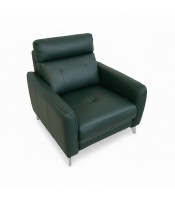 Canapé BALTIMORE 1 place cuir vert foncé  R.S113