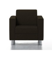 Canapé COMFY 1 place simili cuir noir 