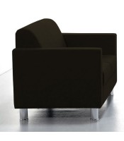 Canapé COMFY 2 places simili cuir noir 