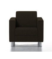 Canapé COMFY 1 place tissu noir 