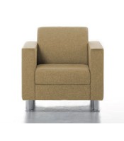 Canapé COMFY 1 place tissu brun
