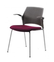 Fauteuil opérateur FRESH dossier assise résille noir 