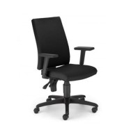 Fauteuil opérateur I-LINE tissu noir accoudoirs  XXX