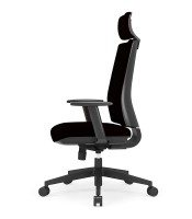 Fauteuil opérateur JANET têtière tissu noir 