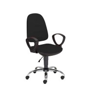 Fauteuil opérateur PEGAZ avec accoudoirs tissu noir  XXX