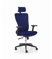 Fauteuil opérateur RICKY tétiêre tissu bleu