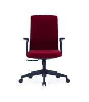 Fauteuil manager RUPERT avec accoudoirs tissu bordeaux  XXX