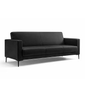 Canapé WHISKY 3 places simili cuir noir  R.SP-1102