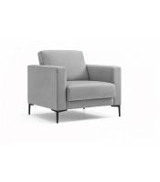 Canapé WHISKY 1 place simili cuir gris  R.SP-1103