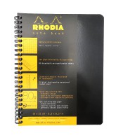 Cahier spirale rhodia 16x21cm quadrillé 5x5 80 feuilles 80g R.193429C