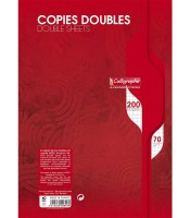 Copies doubles 5x5 A4 non perforées 400 feuilles 70g blanc R.2616C