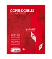 Copies doubles seyès 17x22 non perforées 200 feuilles 70g blanc