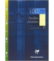 Feuillets mobiles 5x5 A4/100 feuilles 90g jaune R.1746C