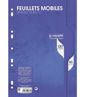 Feuillets mobiles 5x5 A4 - 100 feuilles 80g blanc R.2377C