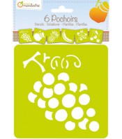 Set de 6 pochoirs Animaux de la savane R.42442MD