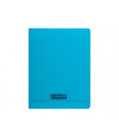 Cahier 17x22 seyès 96 pages piqûre 90g PP coloris assortis R.18040C 