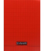Cahier 17x22 écriture DL 3mm IV 32 pages PP rouge 90g piq R.18010-11C