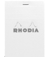 Bloc rhodia blanc 8.3x11.8cm N°12 Q. 5x5 80 feuilles 80g R.12201C