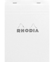 Bloc rhodia blanc 14,8x20.8cm N°16 Q.5x5 80 feuilles 80g R.16201C