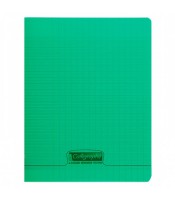 Cahier 17x22 seyès 48 pages piqûre 90g PP vert R.18105C  