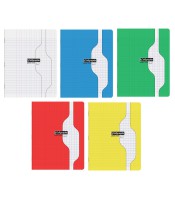 Cahier 17x22 seyès 192 pages piqûre 70g PP assortis R.183497AC