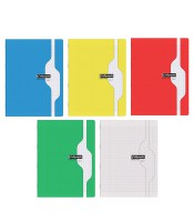 Cahier 24x32 seyès 96 pages piqûre 70g PP assortis R.180907AC